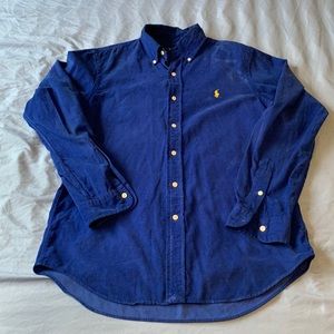Polo Ralph Lauren casual Royal blue bottom up shirt